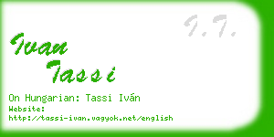 ivan tassi business card